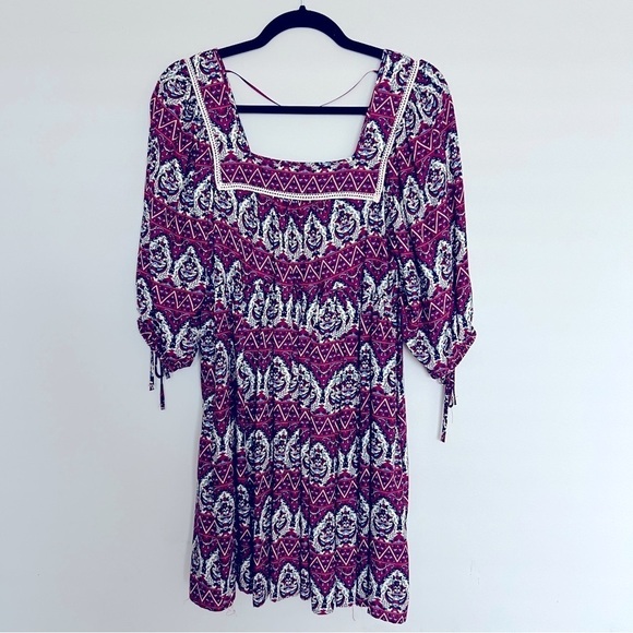 Umgee Dresses & Skirts - Umgee Boho Babydoll Tunic Mini Dress Size S